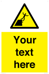 Custom Warning unstable cliff edge